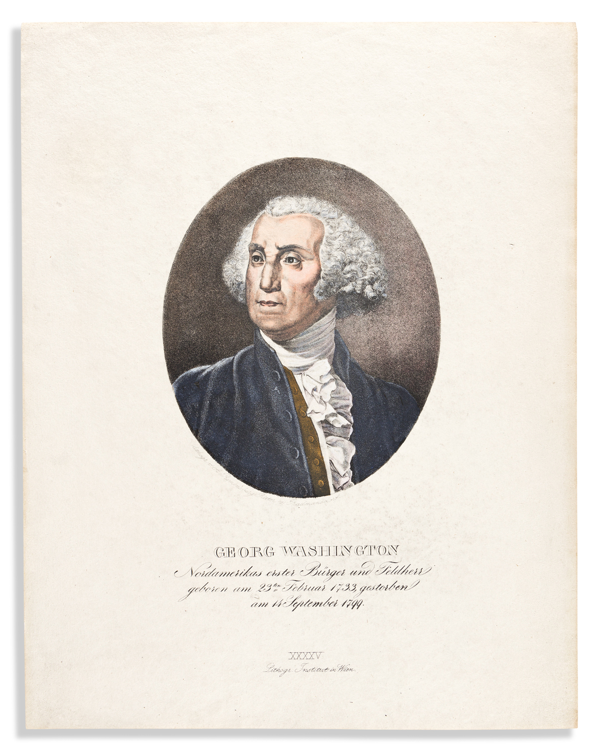 (WASHINGTON.) Albert Rimensberg Ritter von Radmansdorf. Georg Washington, Nordamerikas erster Bürger und Feldherr.